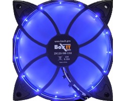 Вентилятор для корпуса BOXIT ZH120-9W-15U 120*120*25 1250RPM 3pin + MOLEX 15LED синий 2309