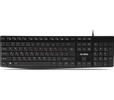 Клавиатура SVEN KB-S305 черная / SV-018801 / 2520