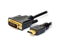 Кабель DeTech HDMI-DVI(24+1)  1.8 метра, 2 ferite 2819