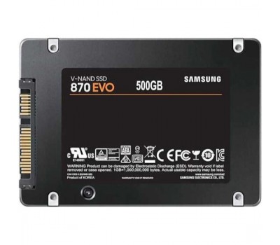 Твердотельный накопитель SSD 2.5  SATA III SAMSUNG 500GB 870 EVO / MZ-77E500BW / V-NAND 3-bit MLC MGX, 6Gb/s, R560/W530 3014