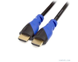 Кабель DeTech HDMI-HDMI 2.0 метра черно-синий 3344