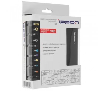 Блок питания для ноутбука IPPON E90 автоматический 120W 18.5V-20V 11-connectors 4.5A от бытовой электросети LED 3530