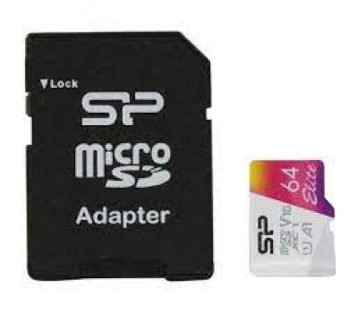 Флеш карта microSDXC Silicon Power 64Gb Class10 SP064GBSTXBV1V20SP Elite + adapter 3546