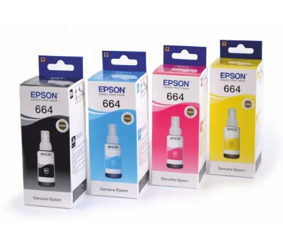 Чернила EPSON L100/110/200/300 C13T66464A комплект 4 цвета 3641