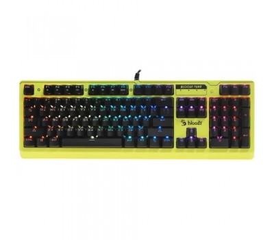 Игровая клавиатура A4 Tech Bloody B810RC Punk механическая желтый/черный USB for gamer LED 3731