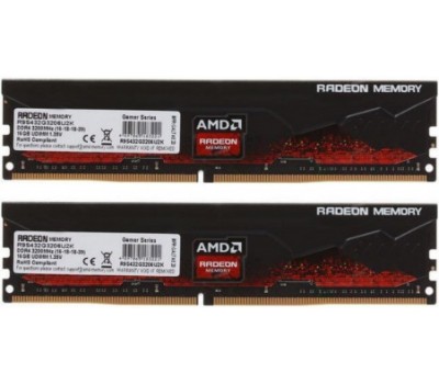 Модуль памяти для компьютера DDR4 AMD 32Gb R9S432G3206U2K 3200MHz Radeon R9 Gamer Series kit 16*2 3918