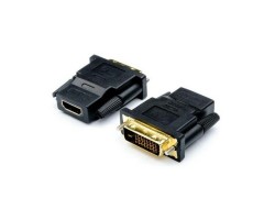 Адаптер-переходник HDMI-DVI 19M/25F золотые разъемы, пакет, черный (A-HDMI-DVI-3 Cablexpert 3953