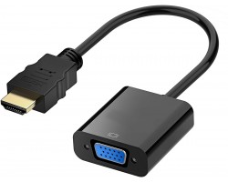 Адаптер-переходник HDMI-VGA 19M/15F 15см черный A-HDMI-VGA-04 Cablexpert 3961