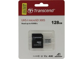 Флеш карта microSDXC TRANSCEND 128Gb TS128GUSD300S w/o adapter 4078