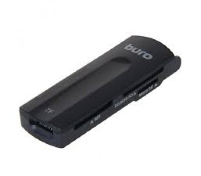 Картридер USB 2.0 BURO BU-CR-108 черный 4173