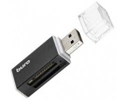 Картридер USB 2.0 BURO BU-CR-3104 черный 4176