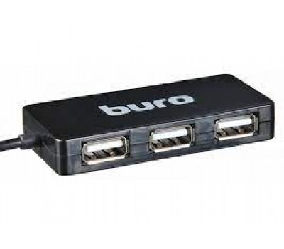 USB-Хаб BURO USB 2.0 BU-HUB4-U2.0-Slim 4порт. черный 4179