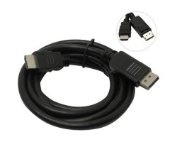 Кабель DisplayPort - HDMI 1,8м, 20M/19M, черный, экран, пакет (CC-DP-HDMI-6) Cablexpert 4249