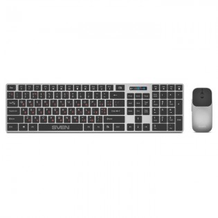 Беспроводный набор клавиатура+мышь SVEN KB-C3000W Black-Silver 4270