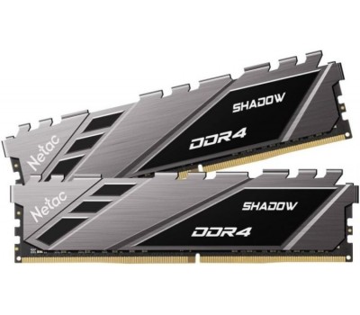 Модуль памяти для компьютера DDR4 NETAC 16Gb Shadow 3600MHz CL18 1.35V / NTSDD4P36DP-16E / Gray / with radiator (2x8GB) 4301