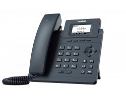 Телефон проводной Yealink SIP-T30P с блоком питания черный 4364