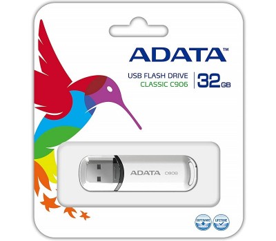 Флеш Диск USB 2.0 A-DATA 32Gb Classic C906 AC906-32G-RWH белый 4447