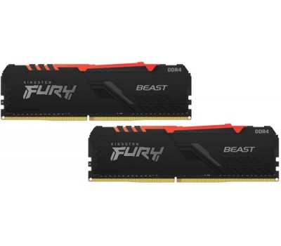 Модуль памяти для компьютера DDR4 KINGSTON 64GB 3600MHz Fury Beast Black RGB [KF436C18BBAK2/64] 4462