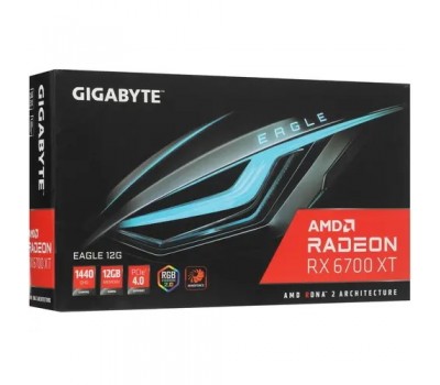 Видеокарта PCI-E 12Gb GIGABYTE GV-R67XTEAGLE-12GD AMD RX6700XT 192bit GDDR6 2424/16000/HDMIx2/DP 4489