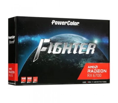 Видеокарта PCI-E 10Gb PowerColor AMD Radeon RX 6700 Fighter OC 160bit GDDR6 [AXRX 6700 10GBD6-3DH/OC] HDMI DP 4499