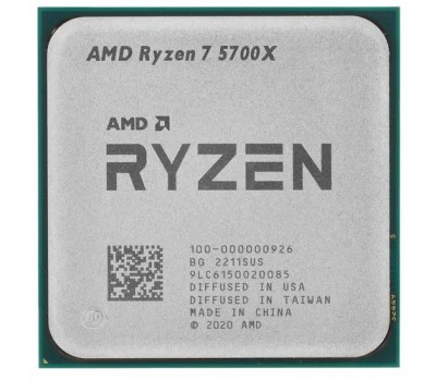 Процессор Ryzen 7 Socket AM4 AMD 5700X 3,4 ГГц, 8 /16, 65W, L3 = 32M,100-000000926 4503