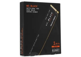 Твердотельный накопитель SSD M.2 WD Black 1Tb SN770 NVMe WDS100T3X0E PCIe 4.0 x4, 3D TLC, R/W 5150/4900MB/s 4525
