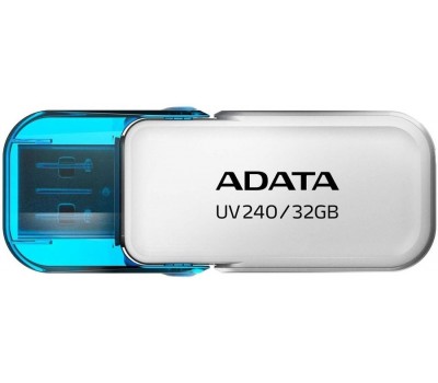 Флеш Диск USB 2.0 A-DATA 32Gb UV240 AUV240-32G-RWH USB2.0 белый/голубой 4547