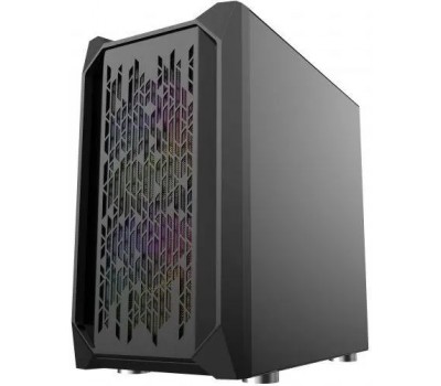 Корпус mATX Powercase Alisio Micro X3B Без БП Tempered Glass, 1х 120mm +2x 140mm 5-color fan, чёрный, (CAMIB-L3) 4581