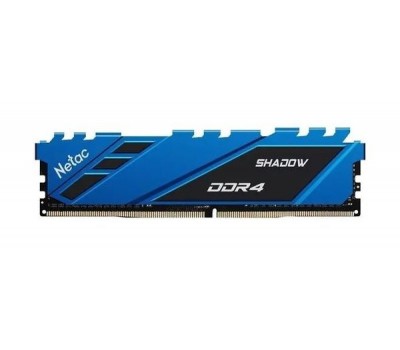Модуль памяти для компьютера DDR4 NETAC 8Gb Shadow 3600MHz CL18 1.35V / NTSDD4P36SP-08B / Blue / with radiator 4628