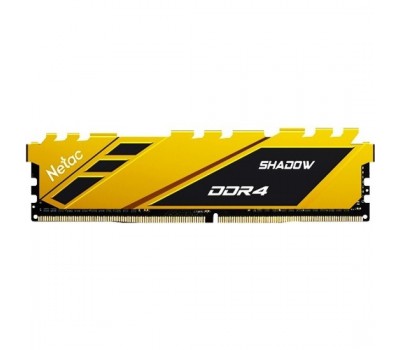 Модуль памяти для компьютера DDR4 NETAC 8Gb Shadow 3600MHz CL18 1.35V / NTSDD4P36SP-08Y / Yellow / with radiator 4629