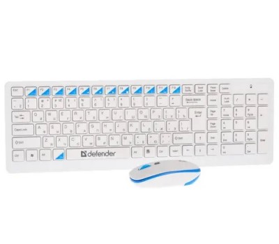 Беспроводный набор клавиатура+мышь Defender Skyline 895 белый,мультимедийный USB / 45895 4857