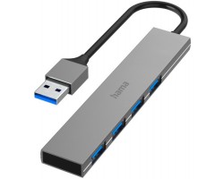 Разветвитель Hama USB 3.0 H-200114 4порт. серый (00200114) 4869