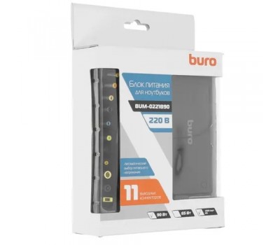Блок питания для ноутбука BURO BUM-0221B90 автоматический 90W 12V-20V 11-connectors 4.5A 1xUSB 2.1A от бытовой электросети 5318