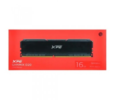 Модуль памяти для компьютера DDR4 A-DATA 16Gb Gammix D20 3600MHz AX4U360016G18I-CBK20 Black 5404