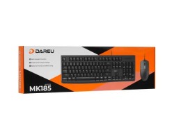 Проводной набор клавиатура+мышь Dareu MK185 Dareu Black клавиатура LK185 (мембранная, 104кл, EN/RU) + мышь LM103, USB 5539