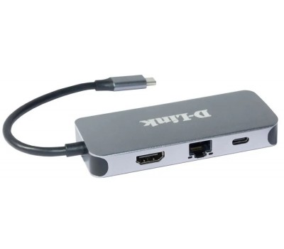 Док-станция D-Link DUB-2335/A1A с разъемом USB Type-C, 3 портами USB 3.0, 1 портом USB Type-C/PD 3.0, 1 портом HDMI и 1 портом Gigabit Ethernet 5554