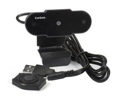 Веб-камера Exegate EX287384RUS BlackView C310 1/3  0,3 Мп, 640х480, 480P, шторка, USB, фикс.фокус, микр с шумоподав, 1,5 м, черная 5658