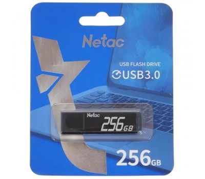 Флеш Диск USB 3.0 NETAC 256Gb U351 с колпачком, металлическая чёрная NT03U351N-256G-30BK 5770