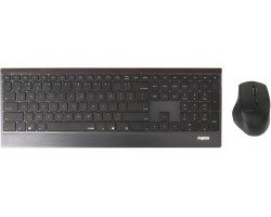 Беспроводный набор клавиатура+мышь Rapoo 9500M клав:/мышь:черный USB беспроводная Bluetooth/Радио slim (18892) <18892> 5811