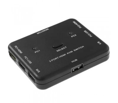 KVM-Switch Orient HDMI HS21 на 2 устройства, порты HDM + 2xUSB (клавиатура+мышь), 4K@30Hz, 31066