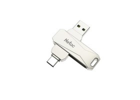 Флеш Диск USB3.0+MicroUSB NETAC 32Gb U381 металлическая