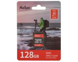 Флеш карта SD NETAC 128Gb U1/С10 P600 up to 80MB/s, retail pack <NT02P600STN-128G-R>