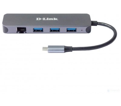 Док-станция D-Link DUB-2334/A1A с разъемом USB Type-C, 3 портами USB 3.0, 1 портом USB Type-C/PD 3.0, 1 портом Gigabit Ethernet