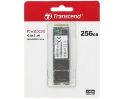 Твердотельный накопитель SSD M.2  PCI-E TRANSCEND MTE220S 256GB 3D TLC, PCIe Gen 3.0 x4, NVMe, R3300/W1100, TBW 550