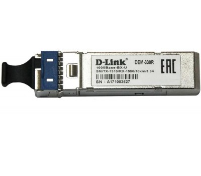 Трансивер D-Link 330R/10KM/A1A 10KM WDM SFP 1x1000Base-BX-U Tx:1310nm Rx:1550nm