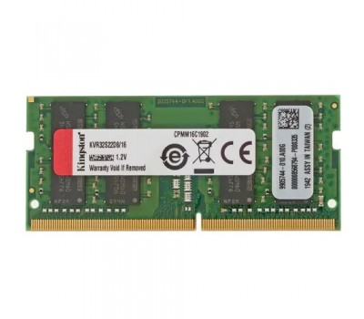 Модуль памяти для ноутбука DDR4 KINGSTON 16Gb PC25600 3200MHz CL22 KVR32S22D8/16