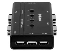 KVM-Switch D-Link DKVM-4U/C1B/C2A 4-port VGA+USB.