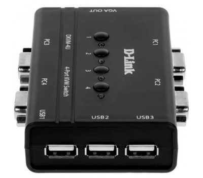 KVM-Switch D-Link DKVM-4U/C1B/C2A 4-port VGA+USB.