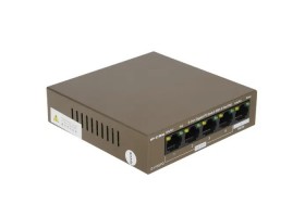 Коммутатор Tenda G1105PD IP-COM) (5 портов Ethernet 10/100/1000 Мбит/сек, 4xPoE IEEE 802.3af 15.4W (max 30W)