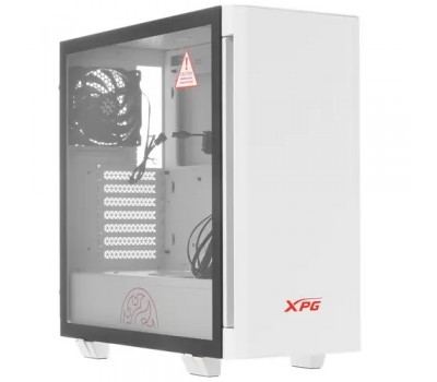 Корпус ATX Midi-Tower XPG INVADER-WHITECOLOR BOXWORLDWIDE (ATX, подсветка ARGB, 2  вентилятора 120мм, стеклянная боковая панель, ,белый) <INVADER-WHCWW